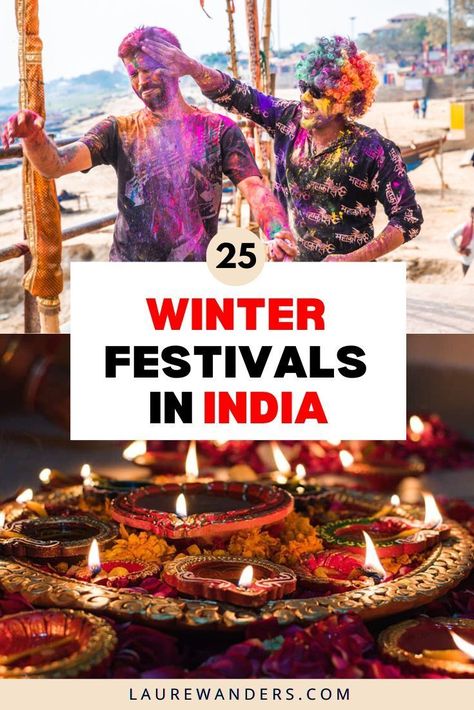 The best winter festivals in India - featuring Indian festivals in November, December, January, February and March. Desert Festival, February Holidays, Cultural Travel, Kite Festival, December Holidays, Beach Festival, Hampi, Makar Sankranti, Winter Festival