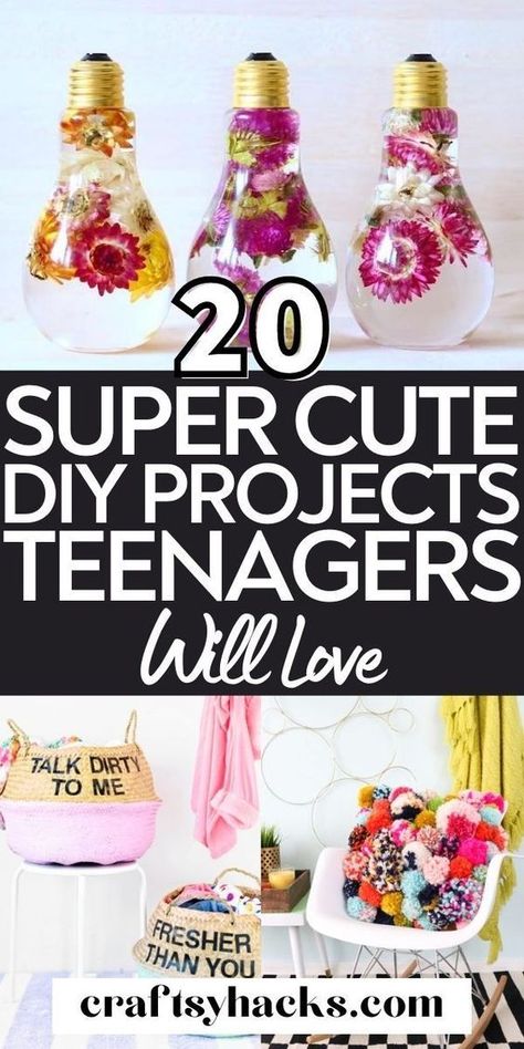 Diy Teenage Room Decor Ideas, Teen Girl Craft Ideas, Teenage Crafts Projects, Teenage Craft Ideas, Diy Decor To Sell, Christmas Craft For Teenager, Crafts For Teenagers Girl, Teenager Craft Ideas, Holiday Crafts For Teens