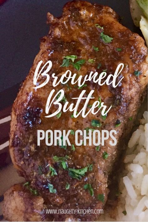 Butter Pork Chops, Browned Butter, Paleo Lunch, Keto Paleo, Healthy Keto, Paleo Dinner, Pork Chop Recipes, Low Carb Dinner, Paleo Dessert