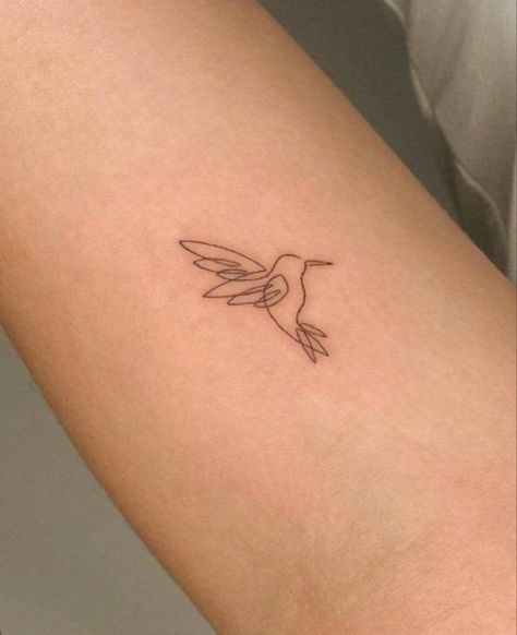 Cute Small Line Tattoos, Hummingbird Tattoo Line Art, Grad Tattoo Ideas, Hummingbird Fineline Tattoo, Humming Bird Line Tattoo, Line Work Hummingbird Tattoo, Single Line Hummingbird Tattoo, Single Leaf Tattoo, Hummingbird Line Tattoo