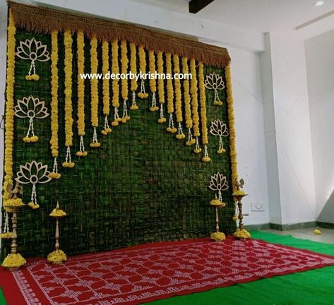 Decoration For Function At Home, Home Function Decorations, Pellikuthuru Function Decoration, Decorations For Function, Pellikoduku Function Decoration, Mangalasnanam Decorations, Pellikuturu Decoration At Home, Seemantham Decoration At Home, Pellikuturu Function Decoration