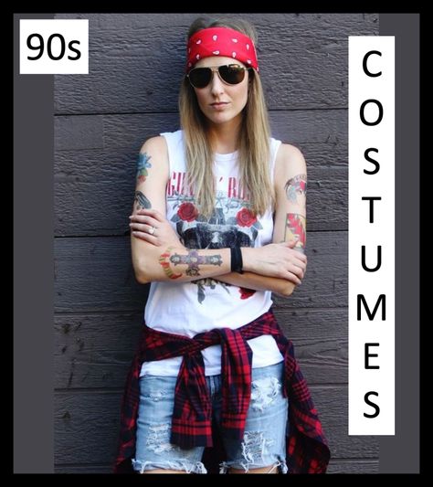 Easy Costume and Basic Attire Ideas for Elementary Concerts – Oodles of Music Rockstar Costume Women, Axl Rose Costume, Hippie Outfits Winter, Customes Halloween, Rockstar Costume, 80's Costume, Rocker Costume, Rock Costume, Rose Costume