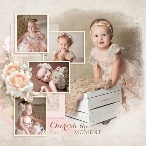 Photography Layout Ideas, Baby Album Design, Christmas Background Photography, Collage Gifts, Baby Collage, Photo Book Template, Birthday Photo Album, Wedding Album Layout, Birthday Balloons Pictures