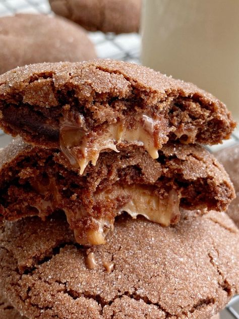 Rolo Cookies | Together as Family Pudding Desserts Layered, Rolo Candy, Rolo Cookies, Chocolate Hershey, Best Gingerbread Cookies, Cinnamon Banana Bread, Monster Cookie Bars, Cinnamon Roll Muffins, Soft Gingerbread Cookies