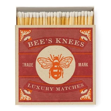 Trouva: Bee's Knees Square Matchbox Matchbox Diy, Spiced Honey, Kid Laundry, Diy Poster, Startup Branding, Happy V Day, Match Boxes, Things To Print, Artisanal Design