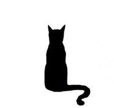 I want this for my baby Fiona, who just passed away :'( Not sure exactly where to place it. Small Black Cat Drawing, Black Cat Walking Tattoo, Small Black Cat Tattoo Designs, Scary Black Cat Tattoo, Black Silouette Tattoo, Black Cat Simple Drawing, Black Cat Small Tattoo, Small Black Cat Tattoo Silhouette, Two Black Cat Tattoo