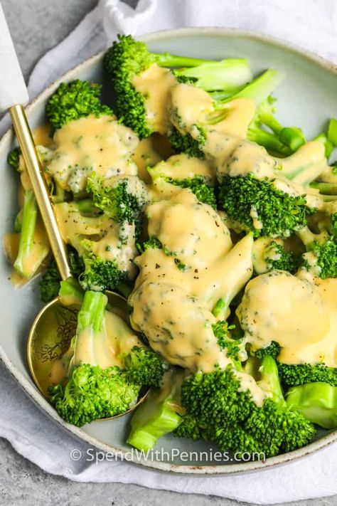 This Broccoli & Cheese recipe is so quick to make! In about 15 minutes, a delicious homemade veggie and sauce combo is on the table! #spendwithpennies #broccoliandcheese #recipe #sidedish #homemade #easy Steamed Broccoli And Cheese Recipes, Homemade Broccoli And Cheese, Steamed Broccoli And Cheese, How To Make Broccoli And Cheese, Best Steamed Broccoli Recipe, Broccoli With Cheese Sauce Recipe, Broccoli Toppings, Fresh Broccoli Recipes Side Dishes, Steamed Broccoli With Cheese