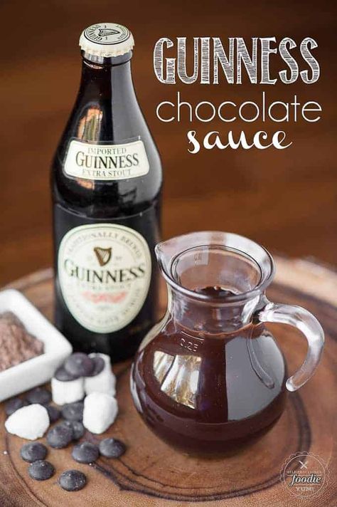 Beer Dessert, Guinness Recipes, Homemade Chocolate Sauce, Ice Cream Sauce, Chocolate Sauce Recipes, Guinness Chocolate, Black Stuff, Cooking With Beer, Guinness Beer