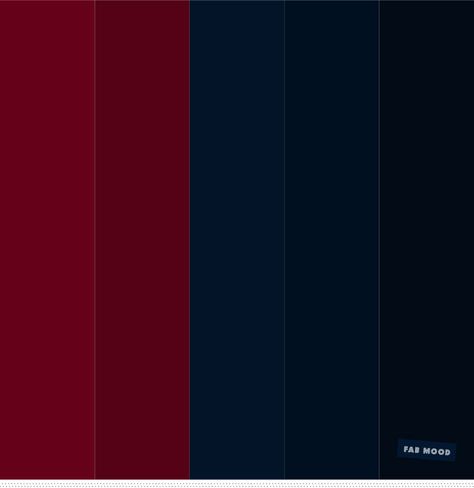 Burgundy and Navy Blue Color Palette #colorpalette #burgundy Blue And Burgundy Color Pallets, Deep Red And Blue Color Palette, Navy And Burgundy Aesthetic, Red And Navy Color Palette, Dark Blue And Red Color Palette, Navy Blue And Red Bedroom, Maroon Blue Color Palette, Blue Red Wedding Color Schemes, Red Blue Color Scheme