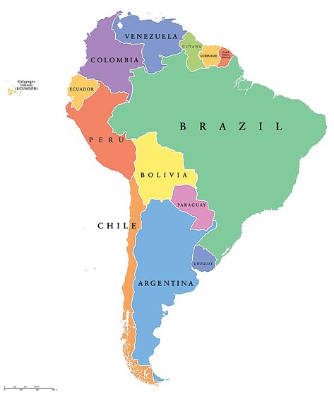 South America Countries Map, South America Geography, South America Map Aesthetic, Peta Amerika, North And South America Map, North America Countries, South America Art, South America Countries, South America Continent