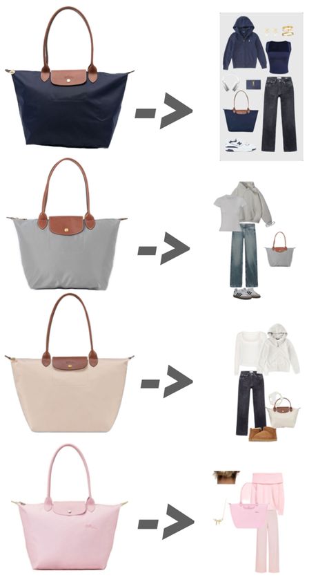 Outfit idea with longchamp bag Longchamp Bag Outfit, Longchamp Outfit, Longchamp Tote Bag, Cottagecore Outfit, Longchamp Tote, Longchamp Bag, Business Outfits Women, Cute Preppy Outfits, Stockholm Fashion