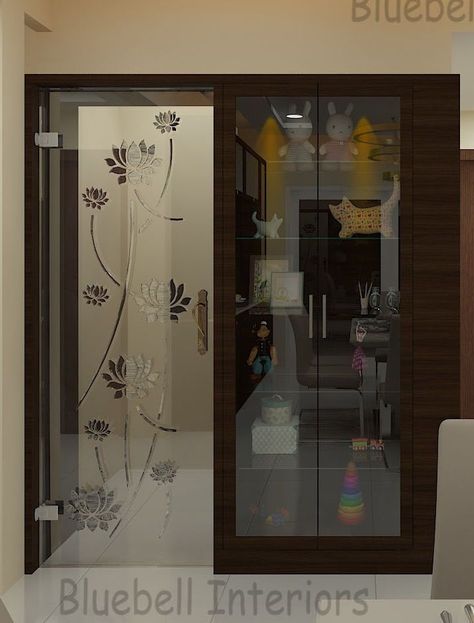 Glass Wall Partition, Pooja Stand, Full Glass Door, Pooja Room Door, Dressing Table Mirror Design, Glass Partition Designs, Pooja Door, Pooja Door Design, Window Glass Design