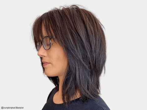 Haircut Diagram, Collarbone Length Hair, Medium Shaggy Hairstyles, Medium Shag Haircuts, Straight Layered Hair, Layered Haircuts With Bangs, Choppy Haircuts, Medium Layered Haircuts, Medium Layered Hair