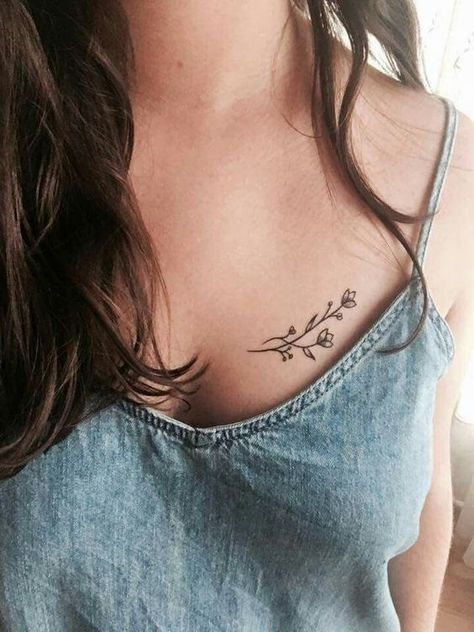 Tato Paha, Small Chest Tattoos, Henna Tattoo Designs Simple, Chest Tattoos For Women, Red Ink Tattoos, Classy Tattoos, Tattoo Designs And Meanings, Best Tattoo Designs, Female Tattoo