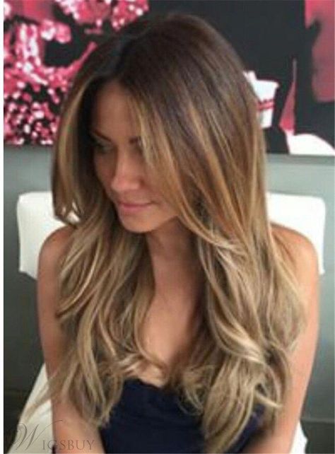 Sexy Long Wavy Layered Human Hair Women Lace Front Wig 22 Inches #longhairstyles Haircuts For Long Hair With Layers, Women Wigs, Long Face Hairstyles, Long Layered Haircuts, Hair Women, Long Layered Hair, Haircuts For Long Hair, Trending Hairstyles, Hair Color Balayage