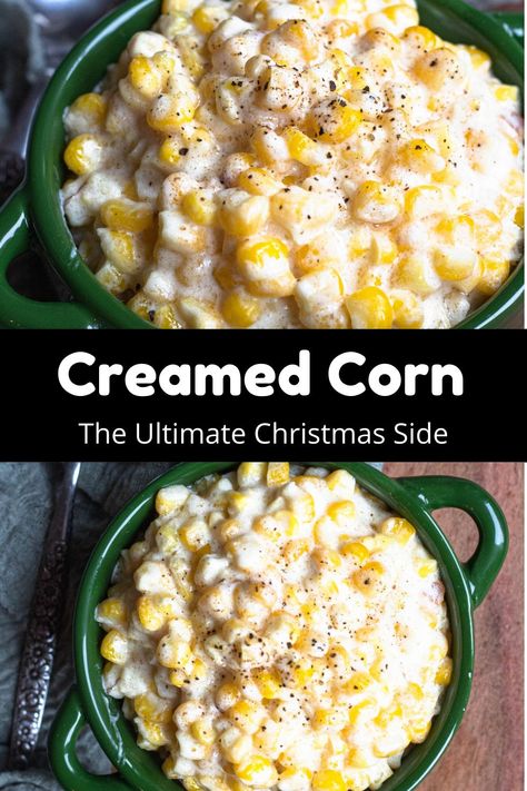 Creamed Sweetcorn Recipes, How To Make Creamed Corn, Corn Crockpot, Cream Corn Recipe, Sour Cream Corn, Easy Creamed Corn, Homemade Creamed Corn, Crockpot Corn, Homemade Cream Corn