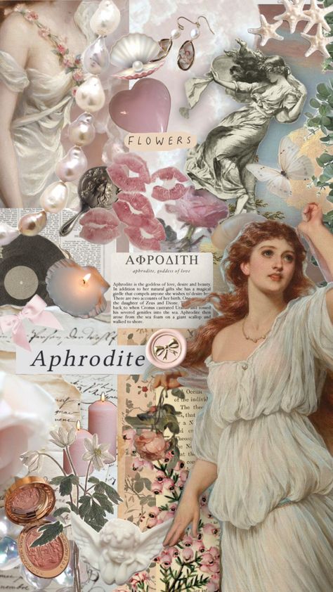 The goddest of love desire and beauty 🪷🤍 #aphrodite #aphroditeaesthetic #beauty #nature #art #quotes #goddess #love Aphrodite Iphone Wallpaper, Persephone Aesthetic Pink, Aphrodite Collage, Aphrodite Core, Aphrodite Painting, Lady Aphrodite, Aphrodite Cabin, Greek Goddess Art, Aphrodite Aesthetic