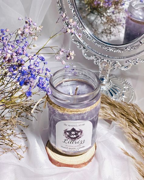 Lavender scented ✨ . . . #candles #jarcandles #scentedcandles Candles Witch, Mini Candles, Lavender Scent, Candle Jars, Scented Candles, Witch, Lavender, Candles, Frame