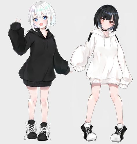 Black and White Hoodie Drawing Reference, Hoodie Drawing, Best Anime Drawings, Cute Hoodie, Anime Hoodie, Chica Anime Manga, Hoodie Girl, Drawing Poses