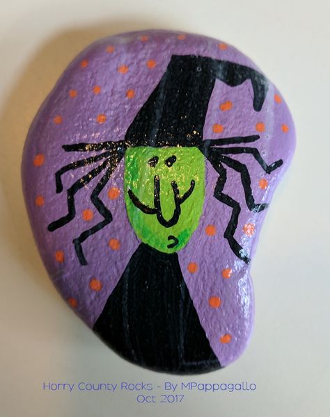 Witch Rock Painting Ideas, Witch Rock Painting, Fall Rocks, Witch Painting, Fall Rock, Garden Rock Art, Witch Quotes, Halloween Rocks, Painted Rocks Kids