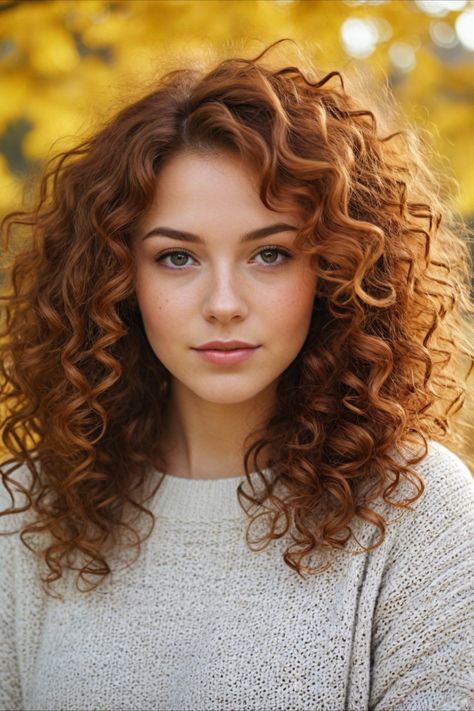 curly auburn hair Auburn Blonde Curly Hair, Red Balayage Hair Curly Natural, Auburn Hair Curly Natural Curls, Auburn Highlights Curly Hair, Curly Red Hair Styles, Natural Curly Red Hair, Naturally Curly Red Hair, Auburn Hair Curly, Hair Colour For Curly Hair