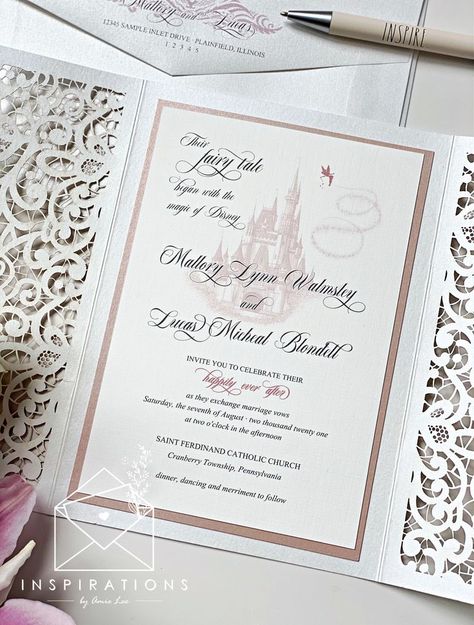 Disney Fairytale Wedding Invitations, Fairy Tale Wedding Invitations, Disney Invitation, Cinderella Wedding Invitations, Disney Wedding Invitations, Fairytale Wedding Invitations, Wedding Games For Guests, Debut Invitation, Debut Ideas