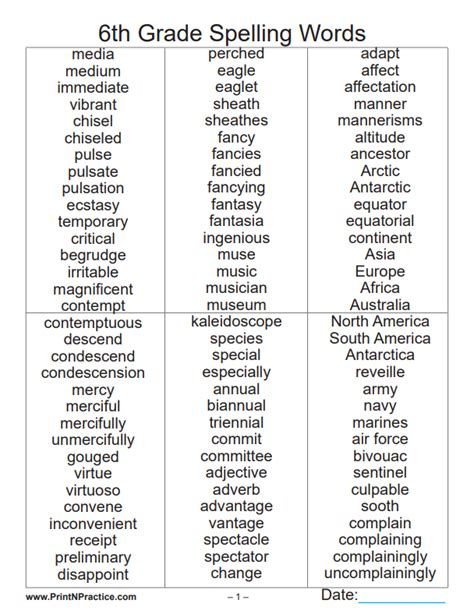 English Worksheets: Sixth Grade Language Arts Quiz 6th Grade Spelling Words, 4th Grade Sight Words, Spelling Bee Words, 6th Grade Worksheets, Spelling Words List, Spelling Worksheets, Grade Spelling, Spelling Lists, Spelling Activities