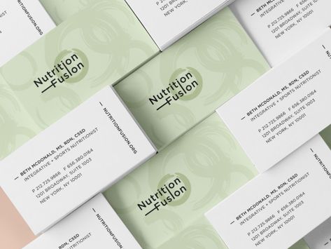 Nutrition Business Cards, Dietitian Business Card, Nutritionist Business Cards, Nutrition Business, Nutrition Branding, Creative Website Design, Vegan Cafe, Fusion Design, Creative Website