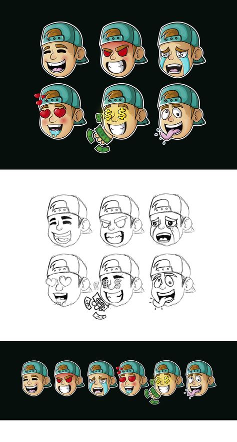 Emotes For Twitch on Behance Emote Reference, Server Icons, Emote Ideas, Twitch Graphics, Banner Maker, Twitch Banner, Procreate Ipad Tutorials, Star Overlays, Emote Twitch