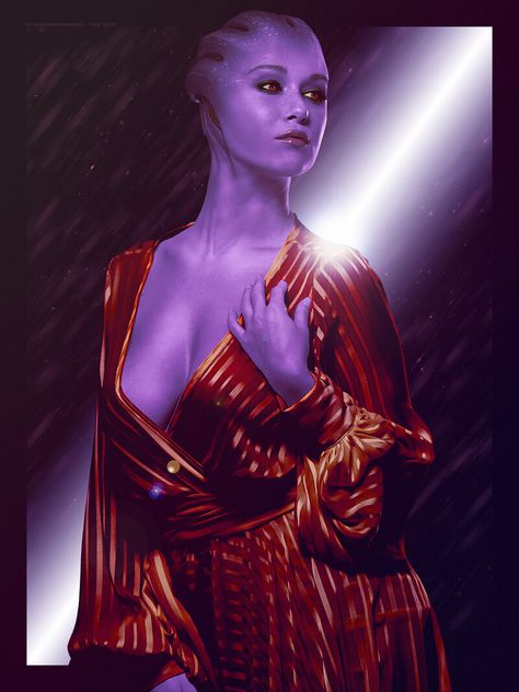 Mass Effect Biotics, Asari Mass Effect, Wrex Mass Effect, Mass Effect Jack, Alien Women, Mass Effect Characters, Sci Fi Girl, Mass Effect Universe, Mass Effect Art