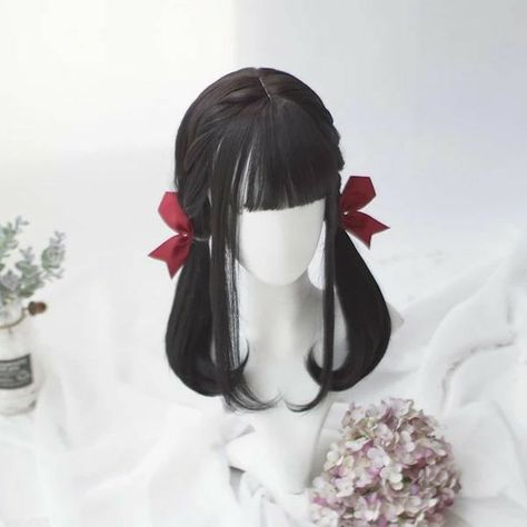 Kawaii Hairstyle, Kawaii Wigs, Pelo Anime, Cosplay Hair, Kawaii Hairstyles, Beautiful Hairstyles, Hair Up Styles, Hair Reference, Anime Hair