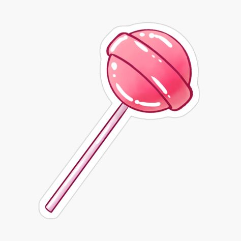 Aesthetic Candy Drawing, Cute Lollipop Drawing, Lolly Pop Drawing, Candy Stickers Aesthetic, Pink Food Drawing, Cute Candy Drawing, Lolipop Aethestic, Lolipop Art, Candy Drawings