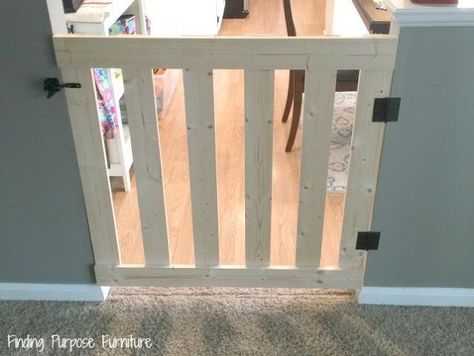 10 minute diy baby pet gate, diy, fences, painted furniture, woodworking projects Diy Fences, Barn Door Baby Gate, Diy Gate, Diy Baby Gate, Movable Storage, Table Ikea, Custom Gates, Baby Gate, Diy Bebe