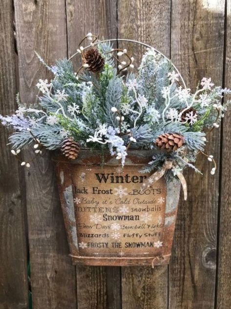 Decorating After Christmas, After Christmas Decor, Decor After Christmas, Wreaths Design, After Christmas Sales, Winter Floral Arrangements, Primitive Christmas Decor, Winter Arrangements, Christmas Is Over