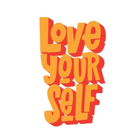 Love Yourself Typography, Hand Done Typography, Love Yourself Font, Typography Quotes Hand Drawn, Clothing Typography, Hand Drawn Quotes, Edgy Typography, Lyric Typography, Happy Typography