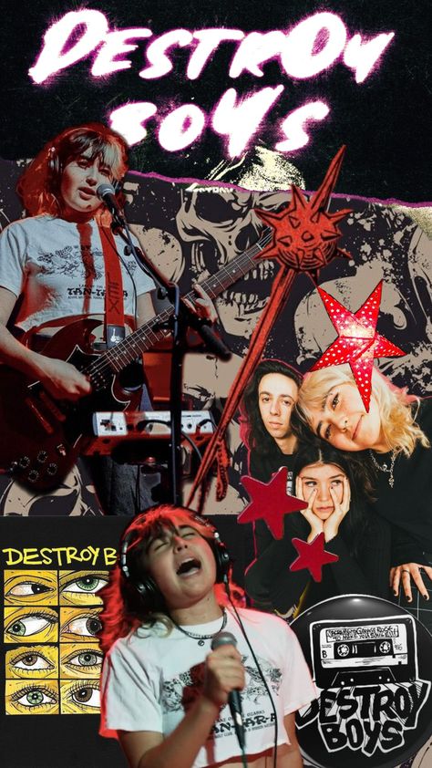 Destroy boys #wallpaper #music Destroy Boys, Wallpaper Music, Boy Music, Riot Grrrl, Boys Wallpaper, Sake, Cool Art, Music