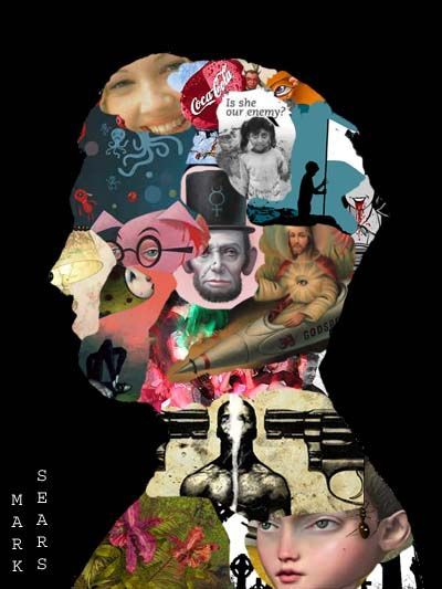 Fill Your Head: Digital Collage, Kris Fontes class A Collage, Digital Collage, Your Head, High School, Collage, Art