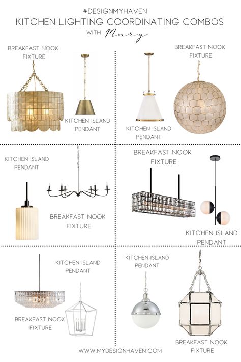 Not sure where to start with creating lighting combinations in your kitchen? I've got you covered. Here are a few ideas to help you in your search. You can shop them by clicking on the image or you can save them to reference back to when you're doing your own search! Kitchen Table Fixture, Lighting Kitchen And Dining Room, Kitchen Table Lighting Traditional, Whole House Coordinating Light Fixtures, Whole House Lighting Plan Brushed Nickel, Kitchen Table Lighting Transitional, Coordinating Lighting Fixtures, Kitchen And Dining Room Light Fixtures, Kitchen Light Combination