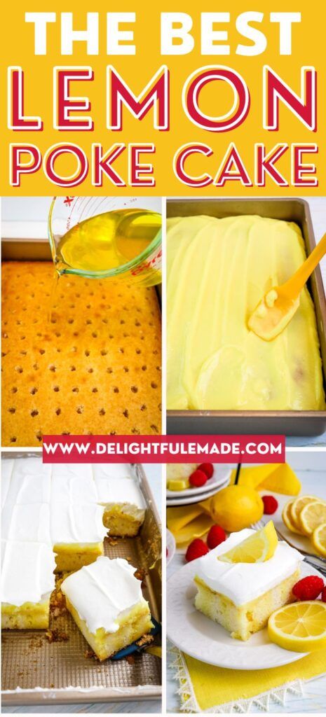 Poke Jello Cake, Lemon Poke Cake Recipe Puddings, Lemon Poke Cake With Lemon Pie Filling, Easter Jello Poke Cake Recipe, Yellow Cake With Lemon Pudding, Lemon Oreo Poke Cake, Lemon Pudding Poke Cake Recipe, Lemon Jello Poke Cake, Lemon Burst Poke Cake