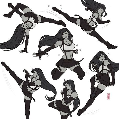 Jen Bartel, Action Pose Reference, Profil Anime, Final Fantasy Art, Poses References, Naruto Oc, Dynamic Poses, Figure Drawing Reference, Action Poses