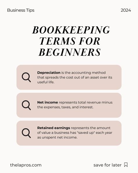 Unless you have a background in accounting, the majority of bookkeeping terms seem like jargon and can be confusing. We're here to decode some basic terms. No need to get a degree in accounting or gain an in-depth knowledge of every bookkeeping term in the book, instead follow us for more helpful bookkeeping and business content and save this post for later. #Bookkeepingtip #Ceo #VirtualBookkeeping #RemoteBookkeeper #BookkeepingPro #Bookkeeper #BookkeepingTips #Accounting #Bookkeeping #Cl... Accounting And Bookkeeping, Book Keeping For Beginners, Bookkeeper Aesthetic, Accounting Rules, Bookkeeping Training, Accounting 101, Basic Accounting, Learn Accounting, Accounting Bookkeeping