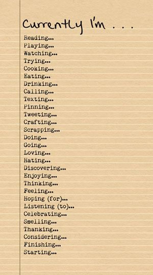 Currently I’m… | [ One Velvet Morning ]: Great ideas for adding some “currently” items in your Project Life journaling Taal Posters, How To Bullet Journal, To Do Planner, Smash Journal, Bullet Journal Inspo, Journals & Planners, Write It Down, Smash Book, Bullet Journaling