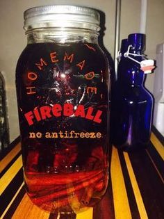 Homemade Fireball, Fireball Recipes, Homemade Moonshine, Adult Beverages Recipes, Brandy Snaps, Cinnamon Whiskey, Homemade Alcohol, Fireball Whiskey, Homemade Liquor