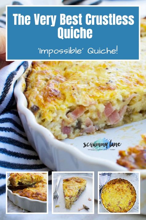 Best Crustless Quiche, Impossible Quiche, Breakfast Quiche Recipes Easy, Quiche Recipes Crustless, Vegetarian Quiche Recipes, Homemade Quiche, Delicious Quiche, Breakfast Quiche Recipes, Quiche Recipes Easy