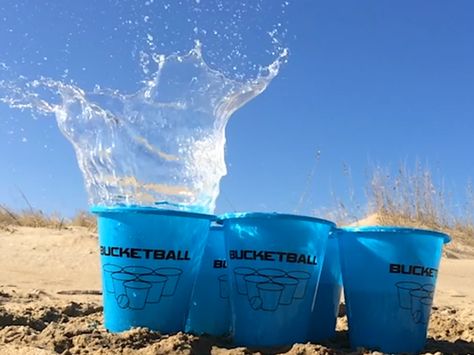 BucketBall - Play! Throw! Splash! Beach Drinking Games, Beach Games For Adults, Fun Beach Games, Teen Beach Party, Beach Party Games, Volleyball Set, Pong Game, Relaxing Game, Beach Play