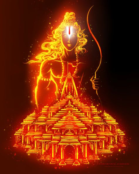 Shri Ram Mandir Ayodhya Digital painting , on ArtStation at https://www.artstation.com/artwork/rJNXP2 Bhairava God Art, Shri Ram Mandir, Ram Images Hd, Shree Ram Photos, Ram Ji Photo, Fish Gallery, Ram Wallpaper, Ram Image, Hanuman Hd Wallpaper