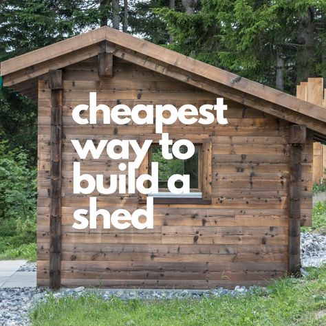 What is the cheapest way to build a shed? -Organic Gardening How To Build A Shed Cheap Easy Diy, Cinder Block Shed, Small Outdoor Shed, Cheap Storage Sheds, Cheap Garden Sheds, Diy She Shed, Pallet Shed Plans, Garden Shed Kits, Diy Shed Kits