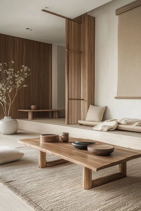 "Create a serene and balanced space with a Japandi Style Living Room! �🧘‍♂️🏡 Perfect for those who appreciate clean lines, neutral tones, and natural materials. 🌟✨ #JapandiLiving #ScandinavianDecor #InteriorDesign" Japandi Entertainment Room, Neutral Tone Interior Design, Japandi Sitting Room, Japandi Fireplace Design, Japandi Living Room Ideas, Japandi Living Room Small, Japandi Living Room Tv, Japandi Coastal, Japandi Studio