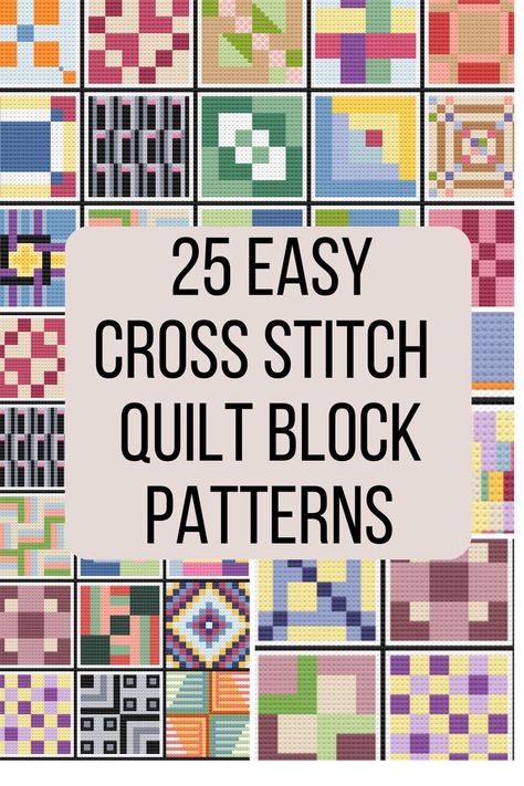 cross stitch quilt block patterns easy modern and traditional designs Cross Stitch Quilt Blocks Free Pattern, Quilt Cross Stitch Patterns, Cross Stitch Quilt Blocks, Cross Stitch Quilt, Tiled Quilt, Unique Cross Stitch, Cross Stitch Tutorial, Modern Quilt Blocks, Cross Stitch Supplies