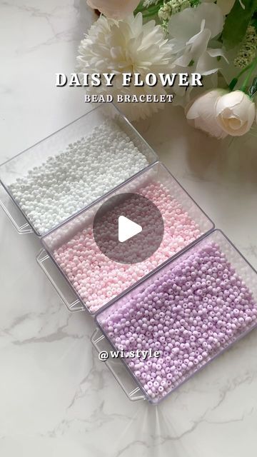 Daisy Flower Beaded Bracelet, How To Make Flower From Beads, Flower Bead Bracelet Tutorial Step By Step, How To Make Flower Bracelet, Diy Flower Bead Bracelet, How To Make A Flower Bracelet, Diy Daisy Bracelet, How To Make A Flower With Beads, How To Make Flower Bead Bracelet